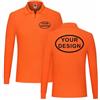 ZYWEHC Polo Personalizzata con Logo Testo Immagine Stampa Maglietta A Maniche Lunghe Uniforme da Lavoro Aziendale Personalizzata Primavera Autunno per Uomo e Donna