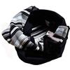 Gallo Zweifarbiger Unisex-Ringkragen aus Fleece, mehrreihig, ap104600, Schwarz, onesize