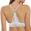 SHEKINI Reggiseno Senza Ferretto Comoda Brassiere Apertura Frontale Pizzo Sexy Halter Triangolo Bralette Top Donna Intimo con Imbottito Rimovibile Reggiseni Schiena Scoperta