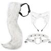 DRESHOW Fox Faux Fur Tail Cat Ears Fascia Halloween Party Costume Neck Chocker Cosplay Set per Adolescenti Adulti