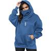 Covisoty Donna Felpa con Cappuccio Pile con Sciarpa Cotone Morbido Pullover | Oversize Hoodie Casual Autunno Inverno Vestiti