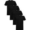 Navigare T-Shirt in 100% Cotone Art.812 Conf. 4 pz Scollo a V Nero XXL