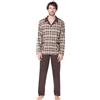 e.VIP ® Pigiama da uomo Oskar 200 in 100% cotone, marrone, XXXL
