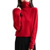 Chanyarn Maglione da Donna in 100% Lana Merino Leggero Collo Alto Lavorato a Maglia Senza Cuciture a Maniche Lunghe Tops