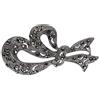 Cikonielf Spille fiore nero Donna Vintage Argento antico Lega vintage Spilla Lega Spilla Sciarpa Abbigliamento Decorazione Accessorio(2036)