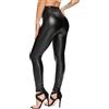 RIOJOY Leggins in Ecopelle da Donna Pantaloni in Pelle a Vita Alta Push Up Sexy Elastico Skinny Leggings Collant, Nero M