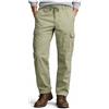 SEA BARRIER Isola Pantalone Uomo Cargo in Tela 100% Cotone - Leggero con Tasche Laterali e Coulisse in Vita, Stile Casual/Outdoor Profumatore Saggio Incluso