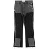 Duohropke Jeans da Uomo Y2K Streetwear in Denim Svasato con Design a Spruzzo d'Inchiostro, Pantaloni Bootcut Baggy per il Tempo Libero, Patchwork, Slim Fit, Jeans a Zampa di Elefante, Stile Cowboy