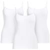 UnsichtBra Pacco da 3 Canottiera Donna in Microfibra con Spaghi Elasticizzati | Canotta Comfort Donna Bianco Nero Beige (3 x Bianco, M-L)