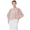 BEAUTELICATE Scialle Coprispalle Elegante Donna Stola Chiffon Scialli Cape Mantello Donna Estivo Elegante Vintage per Cerimonia Sposa Festa