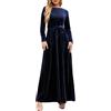 Kobilee Vestito Donna Elegante Invernale Lungo Sexy Velluto Capodanno Taglie Forti da Sposa Rosso Cocktail Abiti Cerimonia Vintage Curvy Abito Sera Vestiti