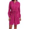 Mnamo Elegante accappatoio da donna con cappuccio e cerniera in spugna corto e leggero, rosso bacca, S