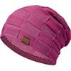 Bassdash Berretti Invernali Slouchy Berretto con Teschio Foderato in Pile Spesso per Uomo Donna Cappello Caldo Lavorato a Maglia