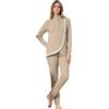 SNELLY Pigiama Donna Lungo Collo Alto Cotone Punto Milano Invernale,CL562