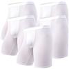 Generic Intimo convesso da uomo a rete U in seta di ghiaccio a vita media boxer slip sportivi a maglia estesa mutande, Bianco, 5 pezzi, 4X-Large