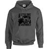 Dead Set Studio Off-Road 4X4 - Felpa con cappuccio da uomo 4wd a quattro ruote motrici - Little Dirt Never Hurt - Serie di auto d'epoca, Grigio acciaio, M