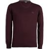 Coveri Pullover con scollo a V con logo ricamato ton sur ton sul petto, Bordeaux M