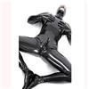 pvucpot Sexy Lingerie da Uomo Tuta in Pelle Verniciata Lucida Intera Lattice Aderente con Cerniera Cosplay Latex Zip Abito Partito Club