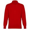Lona Scott Maglione da uomo con collo a polo in puro cashmere, rosso, XXL