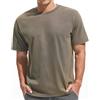 VEIISAR T-shirt da uomo pesante, girocollo, 100% cotone, 250 g/m², spessa, effetto invecchiato, da uomo, grigio scuro, S