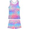 JerrisApparel Costume da bagno estivo da bambina, due pezzi, tankini
