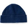 Villand Cappello a Coste in Cashmere al 100% per Uomo, Cuffia Invernale da Sci in Cashmere Puro Ultra Morbida (Blu)