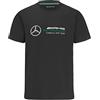 MERCEDES AMG PETRONAS Formula One Team - Maglietta ufficiale Formula 1 Merchandise - Bambini con grande logo, Nero , 116