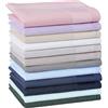 HOULIFE Fazzoletti da uomo e donna, in puro cotone pettinato, 40 x 40 cm, per uso quotidiano, matrimoni, 6/9/12 pezzi, multicolore, Medium