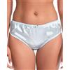 Satini Slip in Raso di Seta - Bordo Elastico Morbido, Lingerie Elegante Confortevole, Slip Sissy (Azzurro Baby, M)