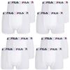 Fila Boxer Uomo 8 Pack - Logo Pants Cotton Stretch - Aderente - Bequem - Selezione Colore - Bianco, M - 8 Pack
