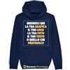 Bonomo Promotion Italia Felpa Personalizzabile con Foto e Scritta - Unisex con Cappuccio e Tasca a Marsupio in French Terry