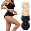 Sweetneed chida yi Mutande Slip Donna Senza Cuciture Vita Alta, Invisibili Culotte Biancheria Hipster Donna Intima, Women Intimo Mutandine, Seamless Elasticizzato Underwear,Comode Intimo di Base