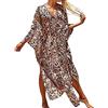 XIVISTO Maxi Lungo Beach Caftano Donna Oversize Abito da Spiaggia Copricostumi Pareos Boho Kimono Costume da Bagno Cover Up