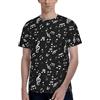 CZZYH T-shirt da uomo con scollo rotondo, casual, standard, con note musicali complesse, per tutti i giorni, ufficio, palestra
