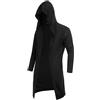 Cexiakong Uomo Retro Mantello Cardigan Tinta Unita Orlo Asimmetrico Cappotto Cotone Cappotto Halloween Top Assassin's Creed Renaissance Medio Antico Carnevale Abbigliamento Festa