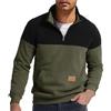 Generico Felpa Uomo Collo Alto con Zip Oversize Felpe Senza Cappuccio Offerta Pullover con Zip 1/4 Invernale Firmate Sweatshirt Leggera Cotone Maglia Manica Lunga Autunnale Pesante Maglietta Streetwear