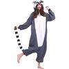 ULEEMARK Pigiama Anime Cosplay Halloween Costume Kigurumi Attrezzatura Adulto Animale Onesie Unisex, Ring Lemur Anello per Altezze da 140 a 187 cm