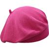 Melegari Berretto Basco Donna | 100% Cotone | Sofia Beret | Primavera Estate (IT, Numero, 55, 59, Fucsia)