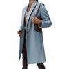 shownicer Donna Blazer Invernale Cappotto Lungo Manica Lunga Elegante Trench Giacca Parka Outwear Lana da Donna Elegante Giacca da Lavoro da Ufficio A Azzurro M