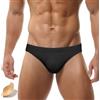 AIEOE Costume da Bagno Uomo a Vita Bassa con Imbottitura Rimovibile per Spiaggia e Piscina Slip Parigamba Nero Tag Taglia 2XL/ EU Taglia XL