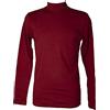 RAGNO Lupetto Mezzo Collo Uomo Maglia Manica Lunga Caldo e soffice Cotone bio Articolo U262AZ BIO Cotton, 250 Granata, 7-SETTIMA