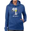 All+Every Peanuts Snoopy Hugging Woodstock Be Kind Women's Hooded Sweatshirt