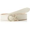 Calvin Klein Jeans Calvin Klein RE-LOCK SAFF CK 3CM BELT, RIBLOCCARE Donna, Ecru, 135