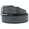 Emila Cintura di camoscio grigio scuro cinta scamosciata uomo in vera pelle grigia artigianale casual 3,5 cm con fibbia per jeans x abiti da ragazzo made in italy belt classica casual 105