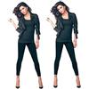 JADEA Leggings Donna Offerta 2-3-4 Pezzi + Calza Omaggio - Leggings Donna Autunnale Leggings Donna Non Trasparente - Leggings Donna Taglie COMODE Soft Cotton 4800 2 Pezzi 1Nero+1Blu+Calza 44-L