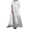 BOTCAM Abito da donna in cotone a maniche lunghe,maxi abito in lino con tasche,scollo a V,pieghevole,a strati,stile boho,casual,casual,stile retrò,caftano,largo,oversize,largo,comodo,Z-2