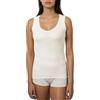 EGI Canotta Donna Spalla Larga Modal Cashmere Costina Bordino Liscio Morbida Calda Made in Italy, Art. 5120 (IT, Testo, L, XL, Regular, Regular, Bianco)