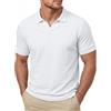 Elainone Polo Uomo Manica Corta con Scollo a Y Senza Bottoni