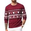 Terecey Maglione Natalizio Uomo Girocollo per Feste Invernali | 51,5% viscosa, 26,5% PBT e 22% nylon; vestibilità ampia, morbido e caldo, ideale per Natale e feste.