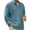 Generic DENGJIAMY Camicie Cargo da Uomo con Bottoni Taglie Forti Camicia Elegante Autunnale Casual con Colletto Semplice a Tinta Unita Maglietta a Maniche Lunghe da Esterno Moda Top Semplici con Tasche, 3XL